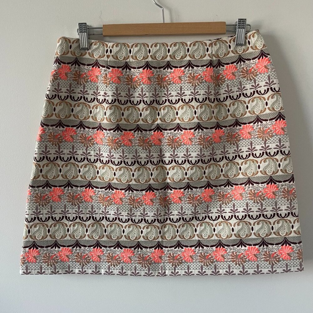 LOFT Women's Paisley Pattern Shift Skirt